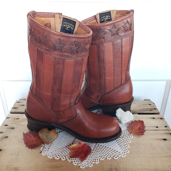 ⚘AvaiLable⚘inQuire⚘Patriotic Frye Anniversary Stars & Stripes Black Label Campus - Picture 6 of 10